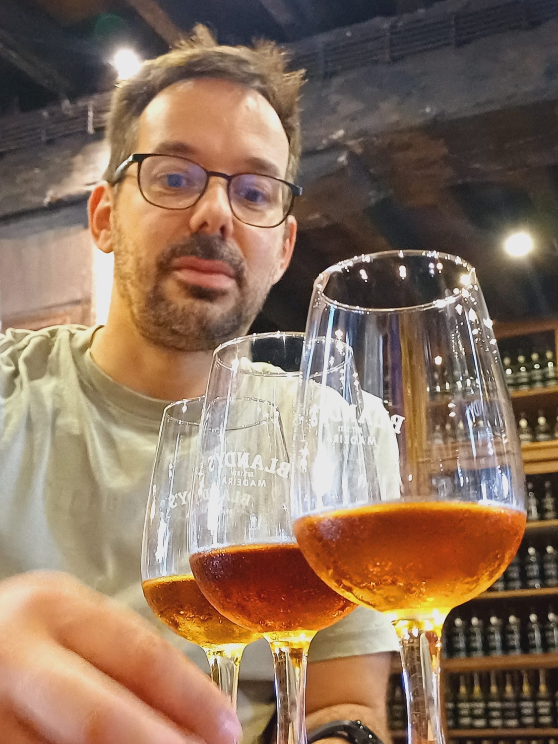Nuno, travel specialist, at a Madeira wine tasting